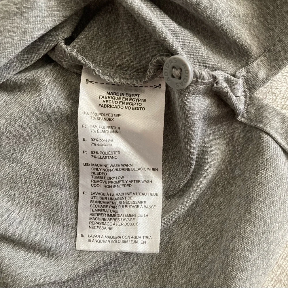 3/$35 ADIDAS gray golf shirt